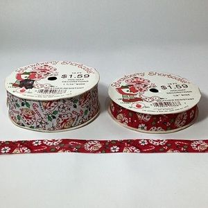 Vintage Strawberry Shortcake Christmas Ribbon 2 sizes